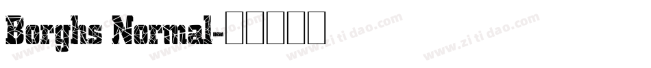 Borghs Normal字体转换